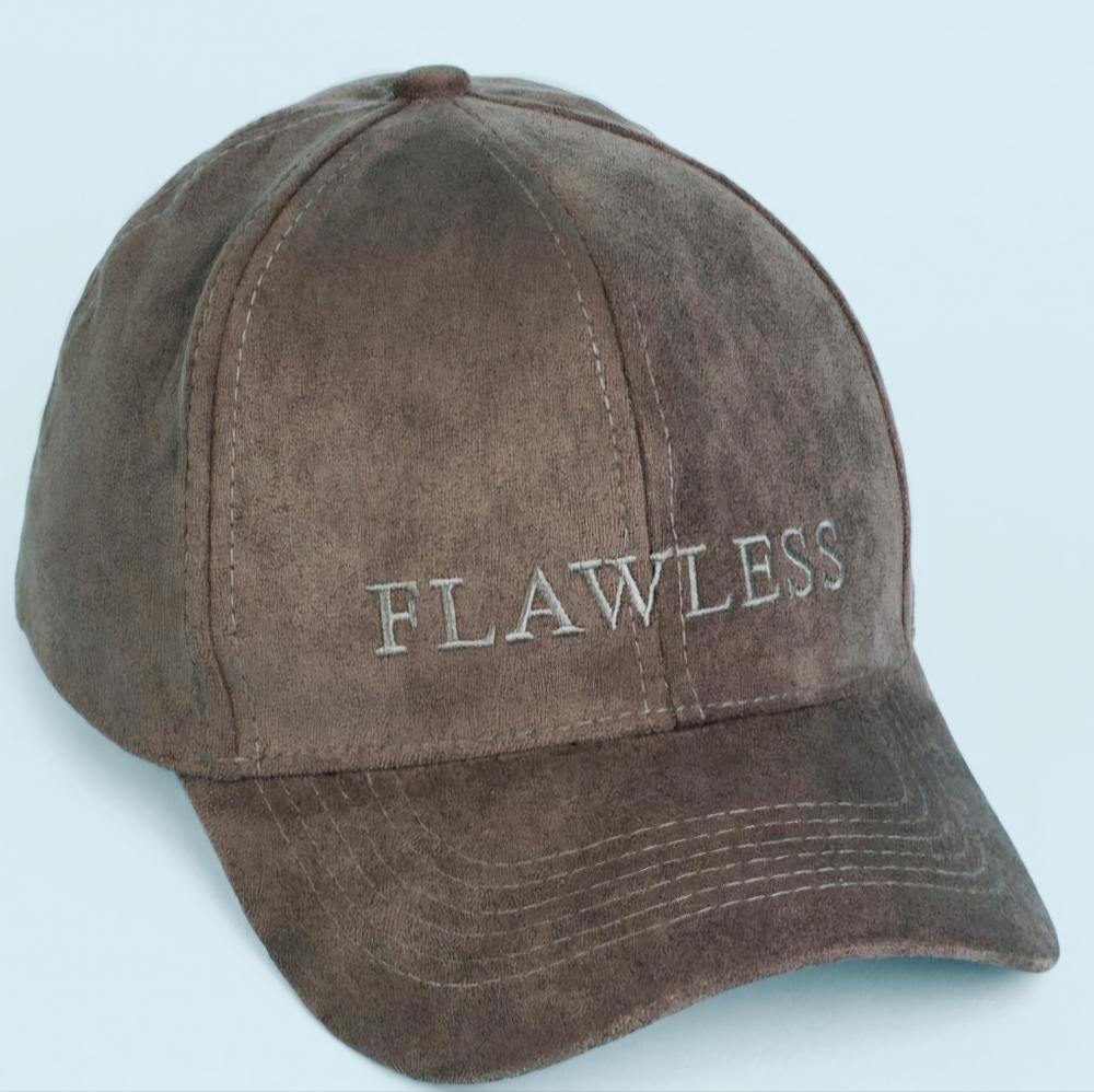 'Flawless' Embroidered Suede Satin Lined Hat